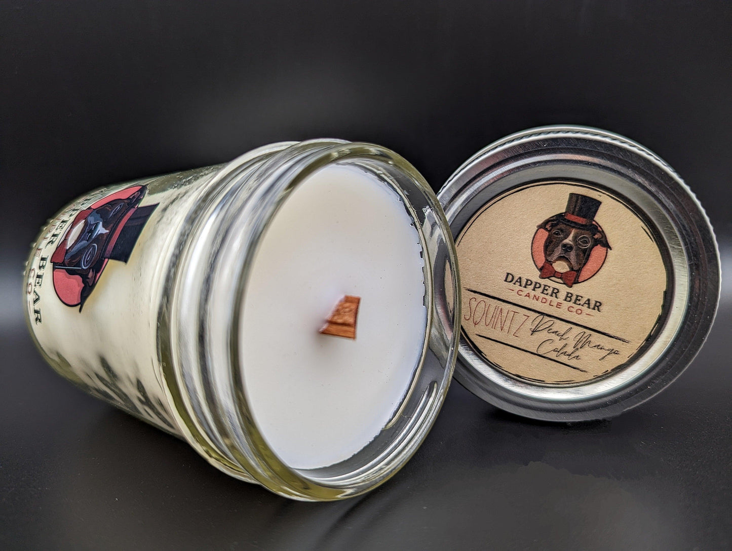 "Squintz" Peach Mango Colada - Dapper Bear Candle Co.
