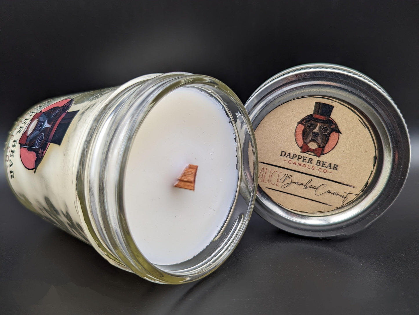 "Alice" Bamboo Coconut - Dapper Bear Candle Co.