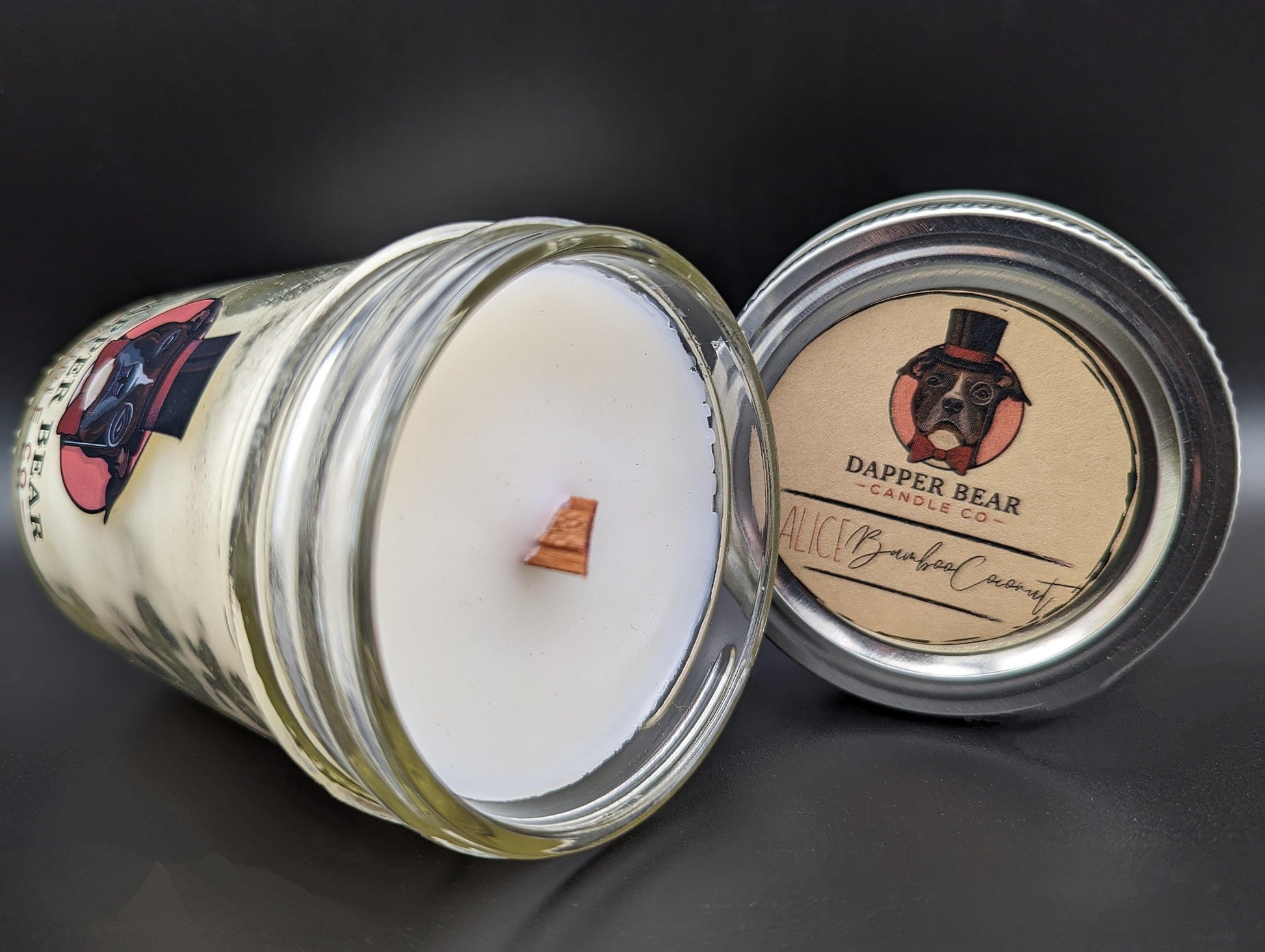 "Alice" Bamboo Coconut - Dapper Bear Candle Co.