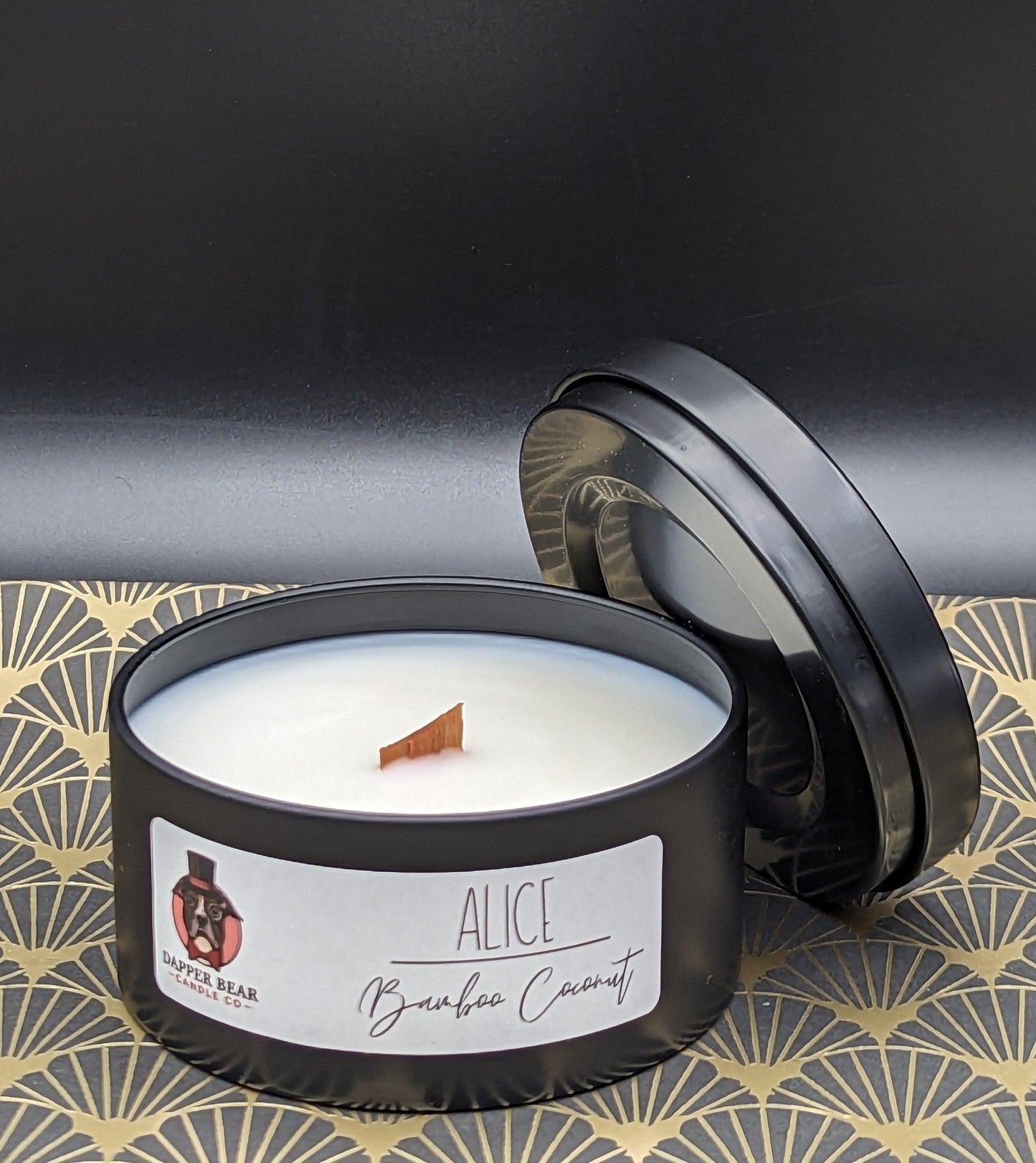 "Alice" Bamboo Coconut - Dapper Bear Candle Co.