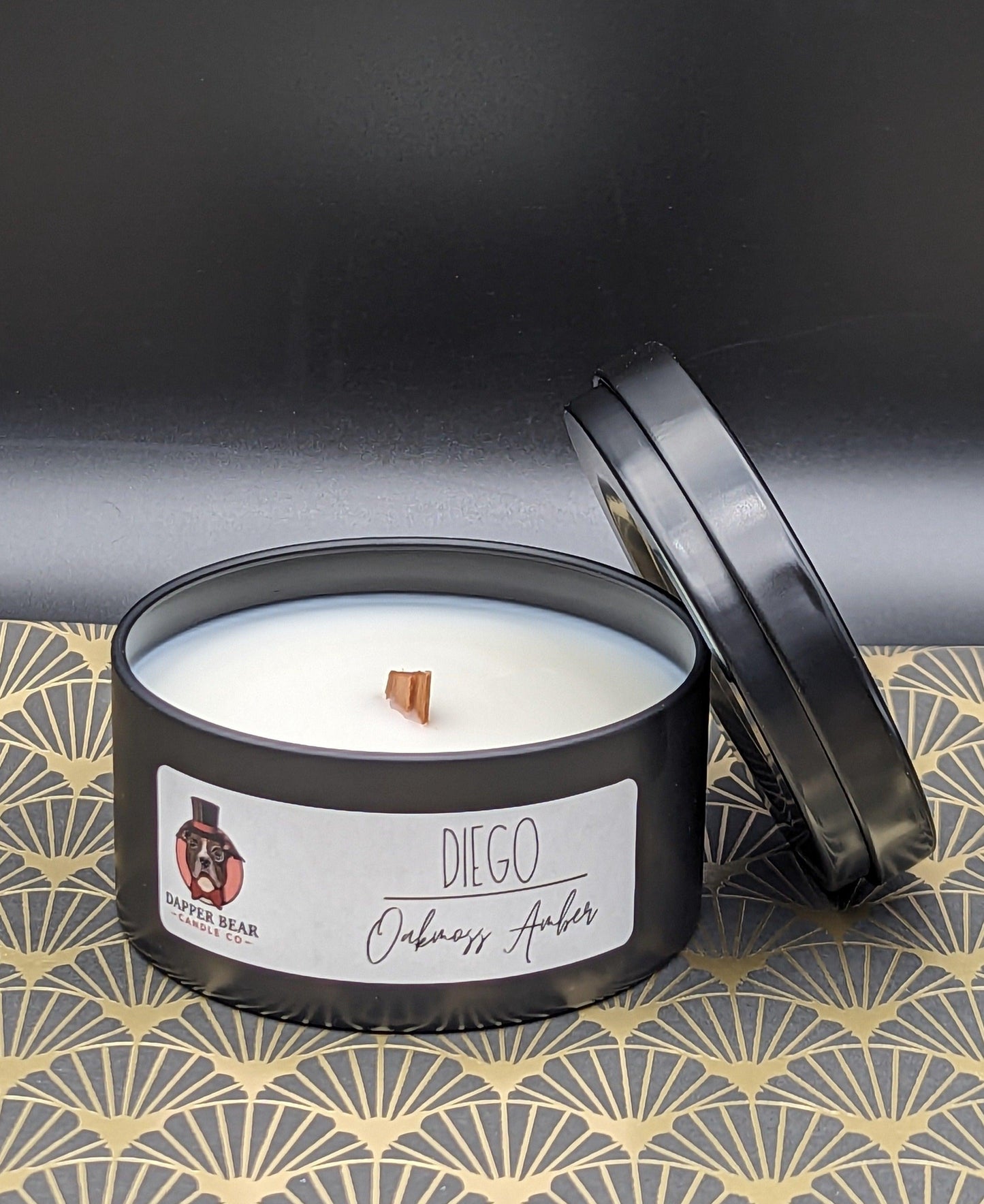 "Diego" Oakmoss Amber - Dapper Bear Candle Co.