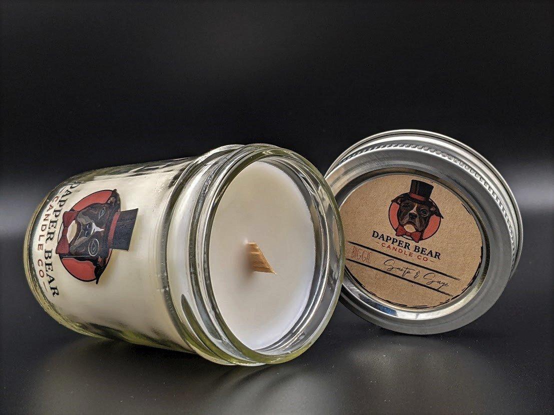 "Biggie" Palo Santo + Sage - Dapper Bear Candle Co.