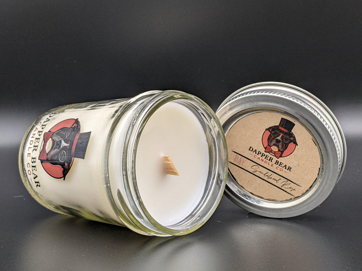 "Ruby" Sandalwood Rose - Dapper Bear Candle Co.